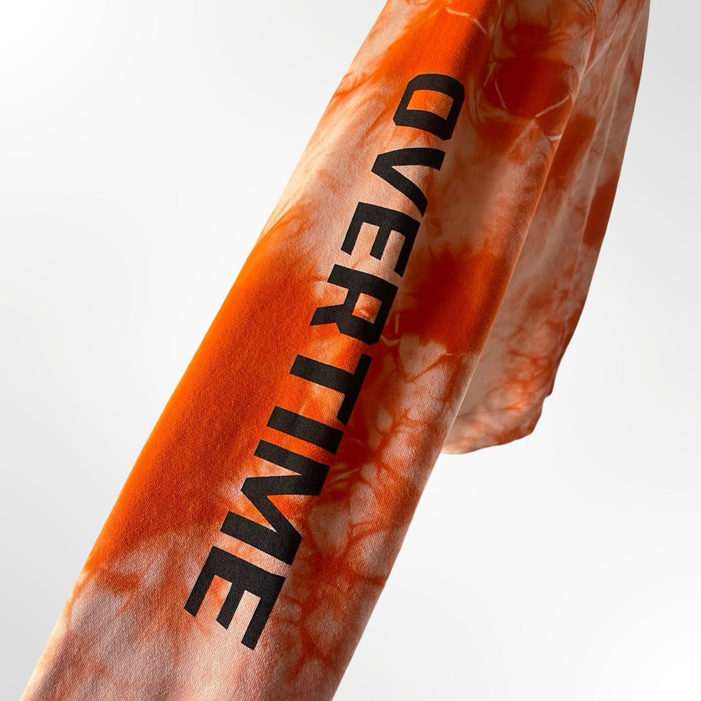 Overtime Women's Orange Tie-Dye Hoodie - thick - Medium - Picture 3 of 6